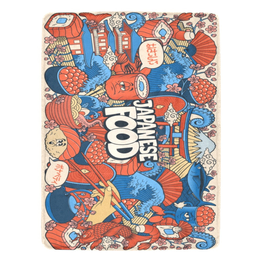 Japanese Food Ultra-Soft Micro Fleece Blanket 60"x80"