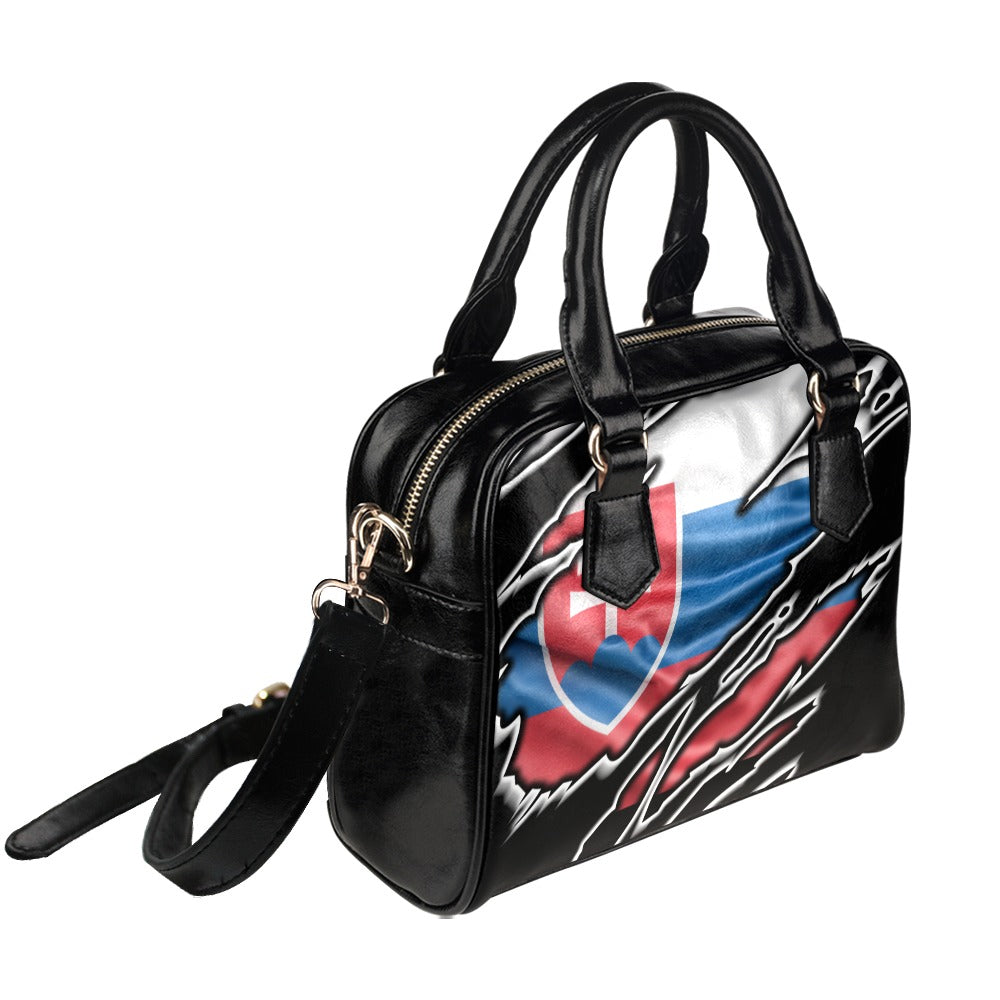 Flag Slovakia patriot love Shoulder Handbag