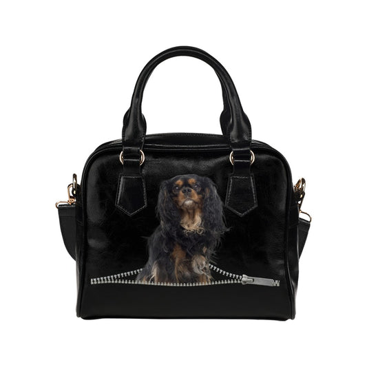 Cavalier King Charles Spaniel Zip Shoulder Handbag