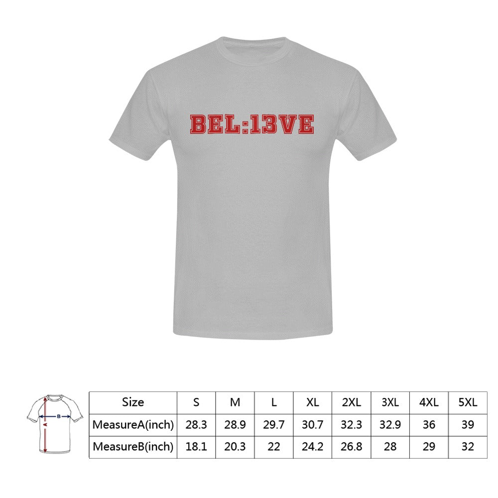 Believe 13 Seconds KC Gray Men's T-Shirt