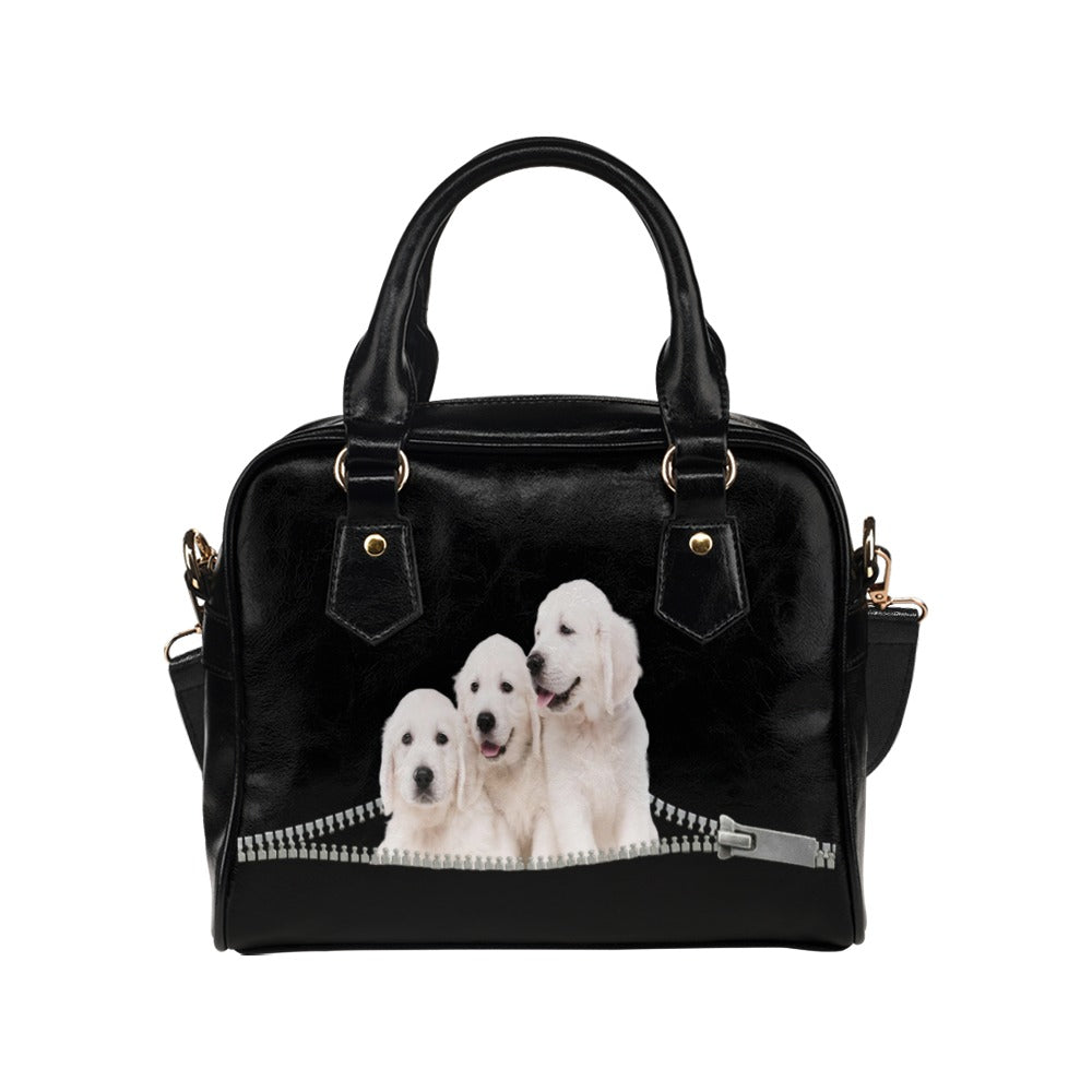 Golden Retrievers Zip Shoulder Handbag