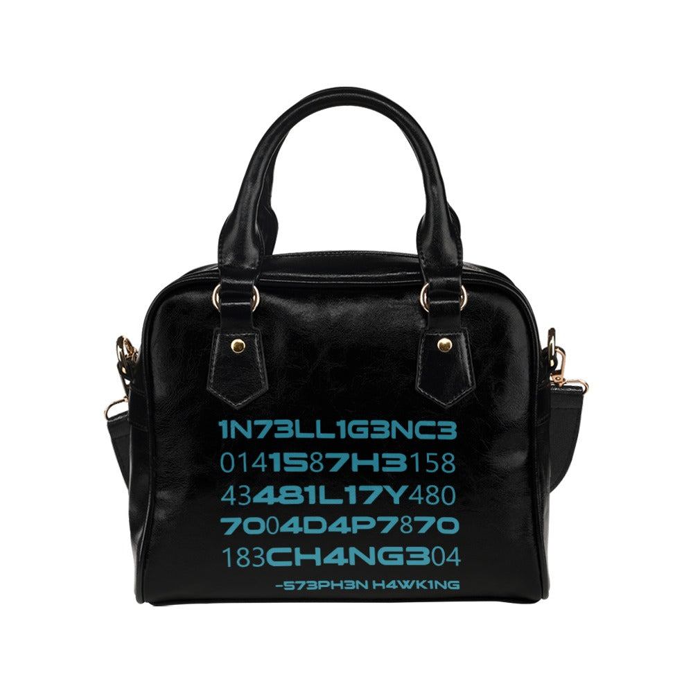 Intelligence Is The Ability To Adapt To Change Funny Stephen Hawking Shoulder Handbag