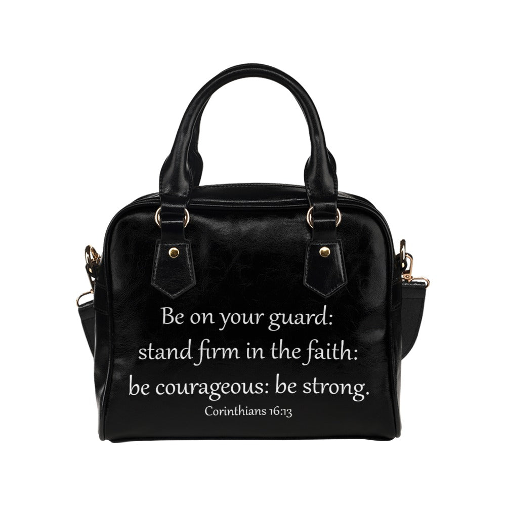 Corinthians 16 13 Bible Verse Quote Jesus Christian Shoulder Handbag