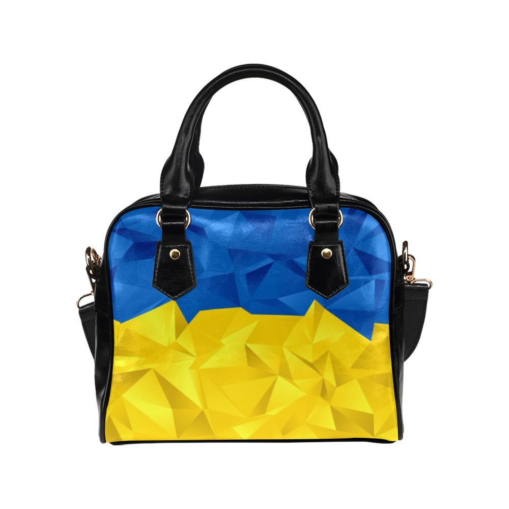 Abstract Ukraine Flag Shoulder Handbag