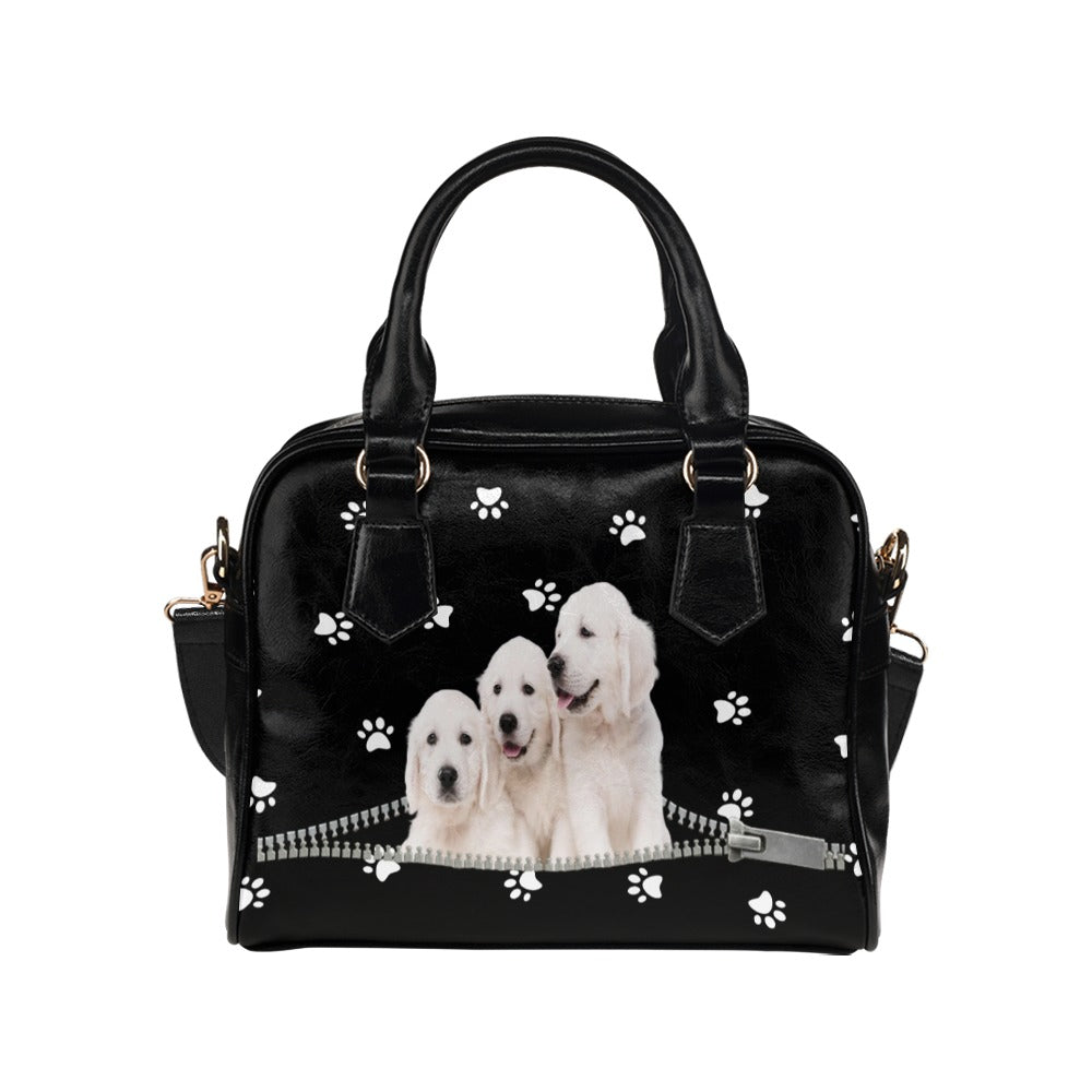 Golden Retrievers Zip Paws Shoulder Handbag