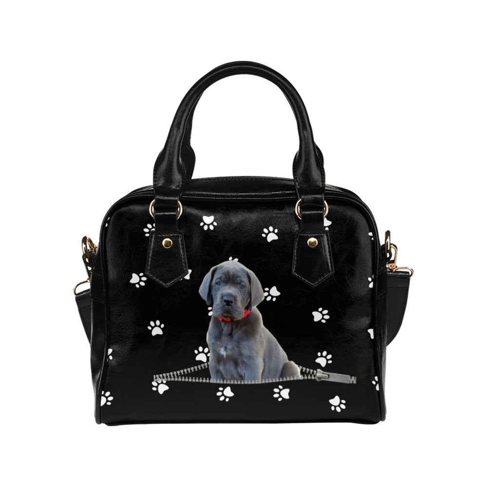 Great Dane Puppy Zip Paws Shoulder Handbag