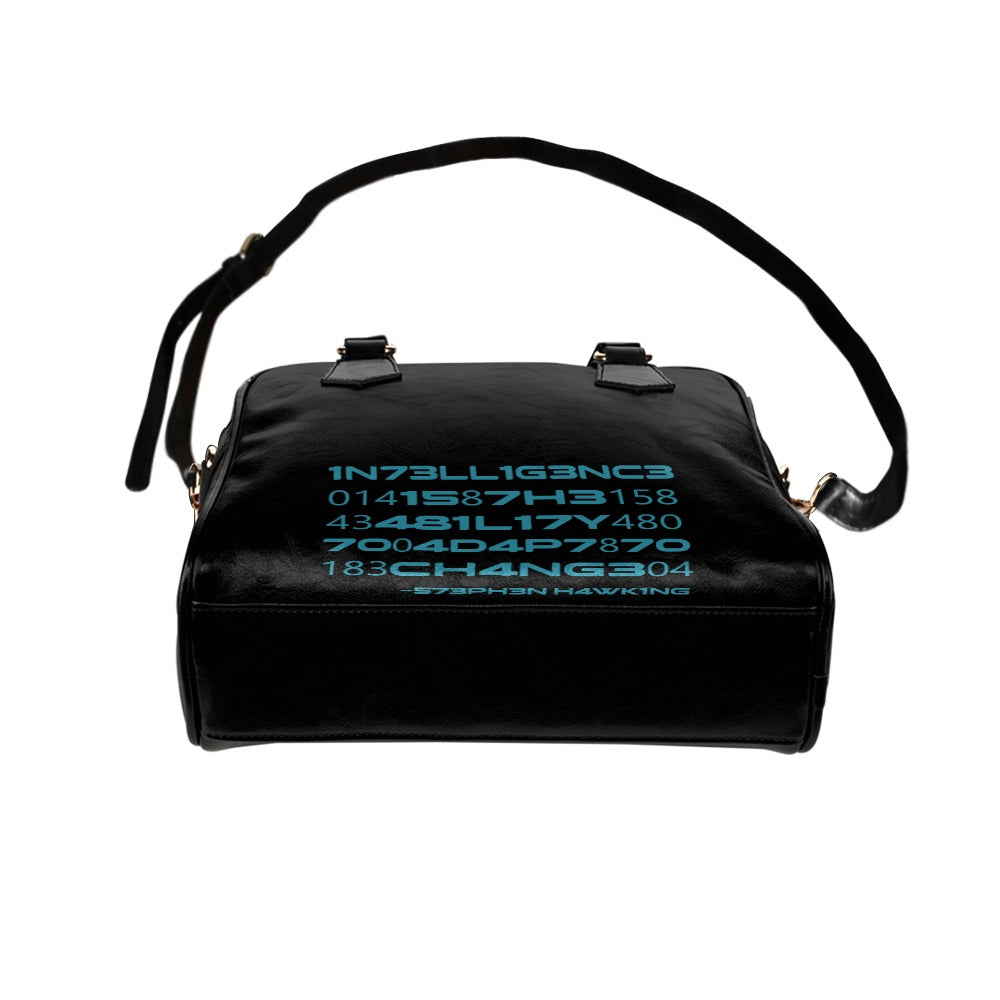 Intelligence Is The Ability To Adapt To Change Funny Stephen Hawking Shoulder Handbag