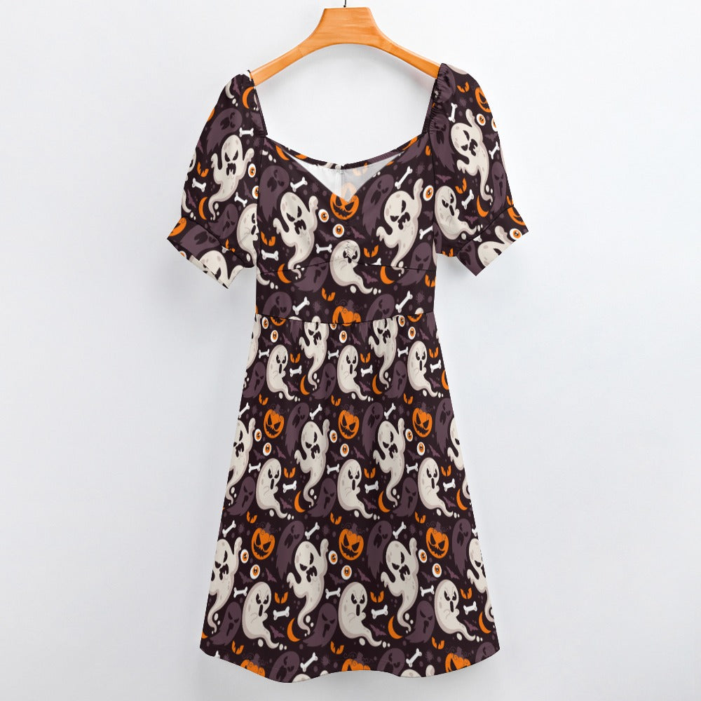 Ghost Halloween Sweetheart Dress