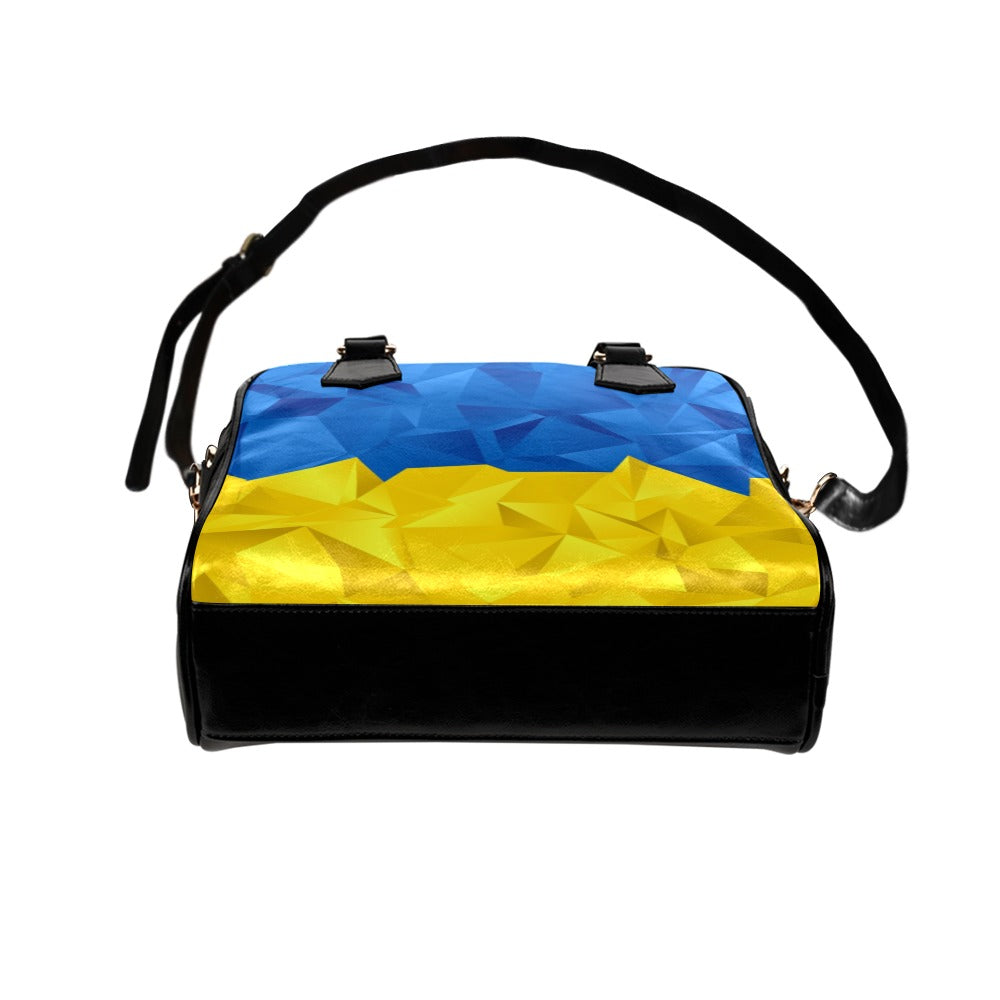 Abstract Ukraine Flag Shoulder Handbag