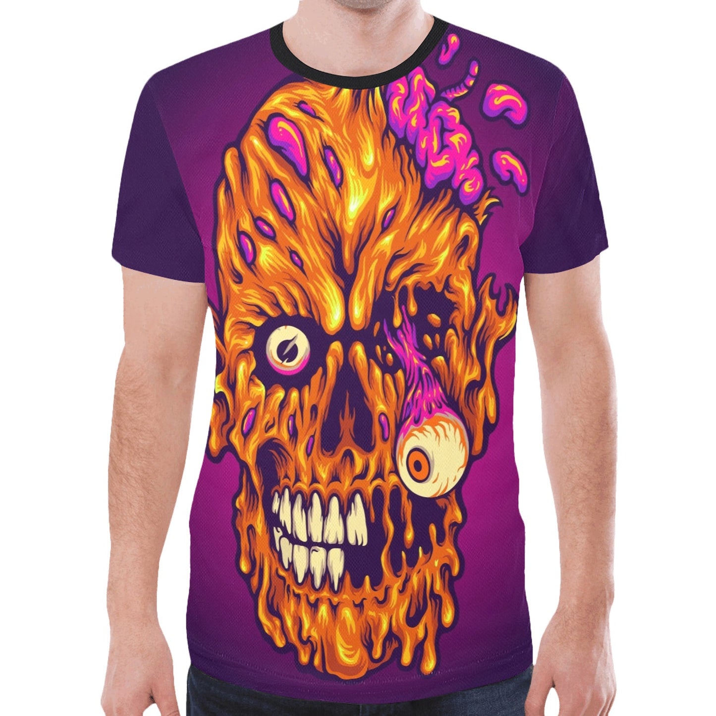 Zombie Creepy Head Horror New All Over Print T-shirt