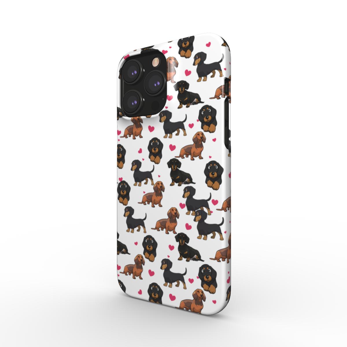 Dachshund Heart Snap Phone Case