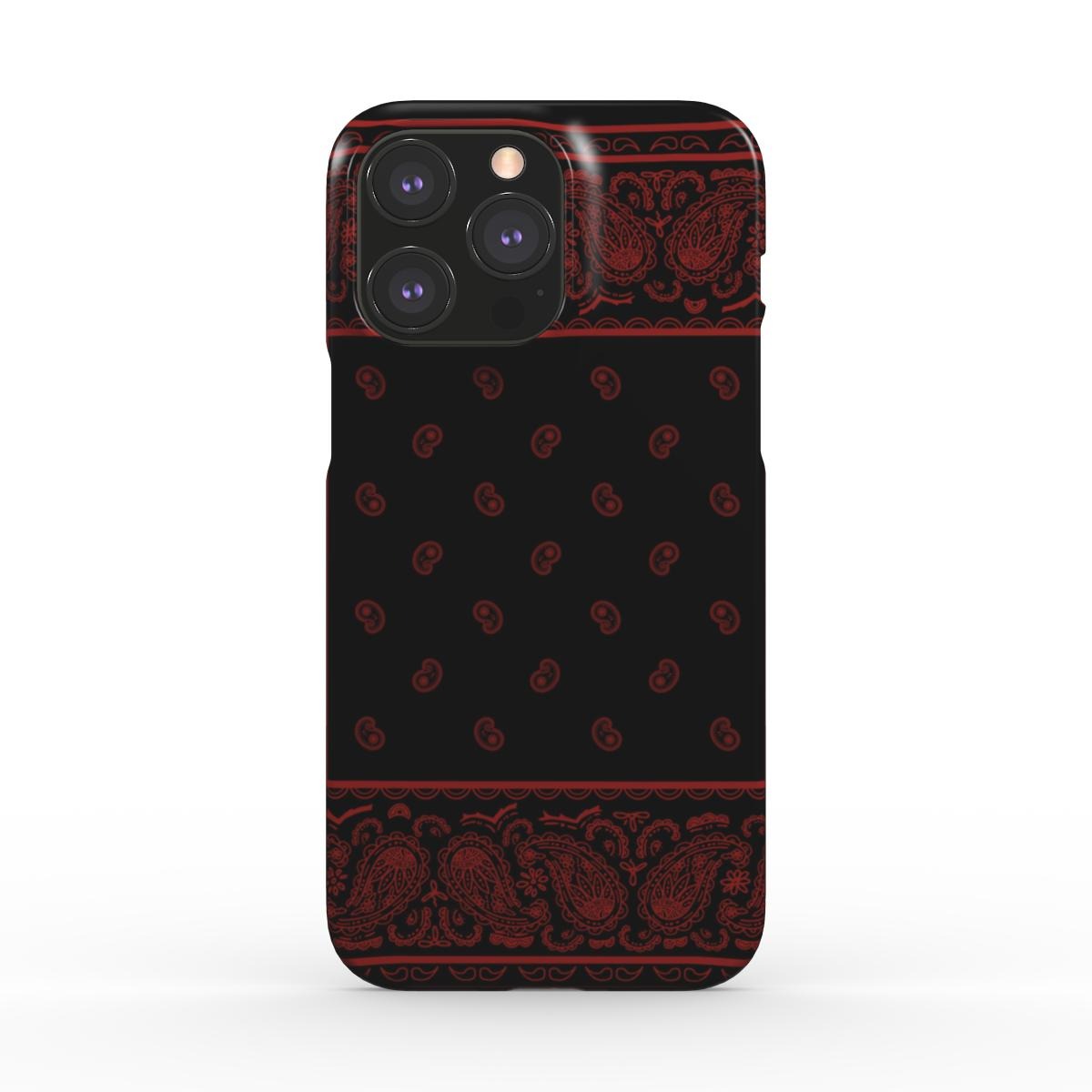 Black and Red Bandana Snap Phone Case