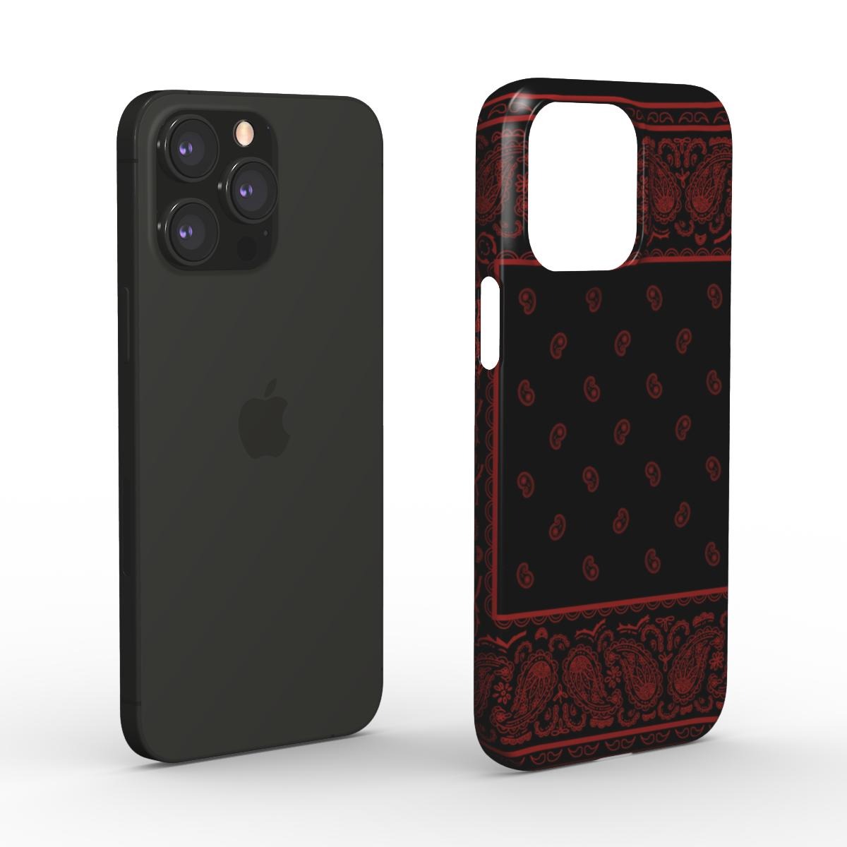 Black and Red Bandana Snap Phone Case