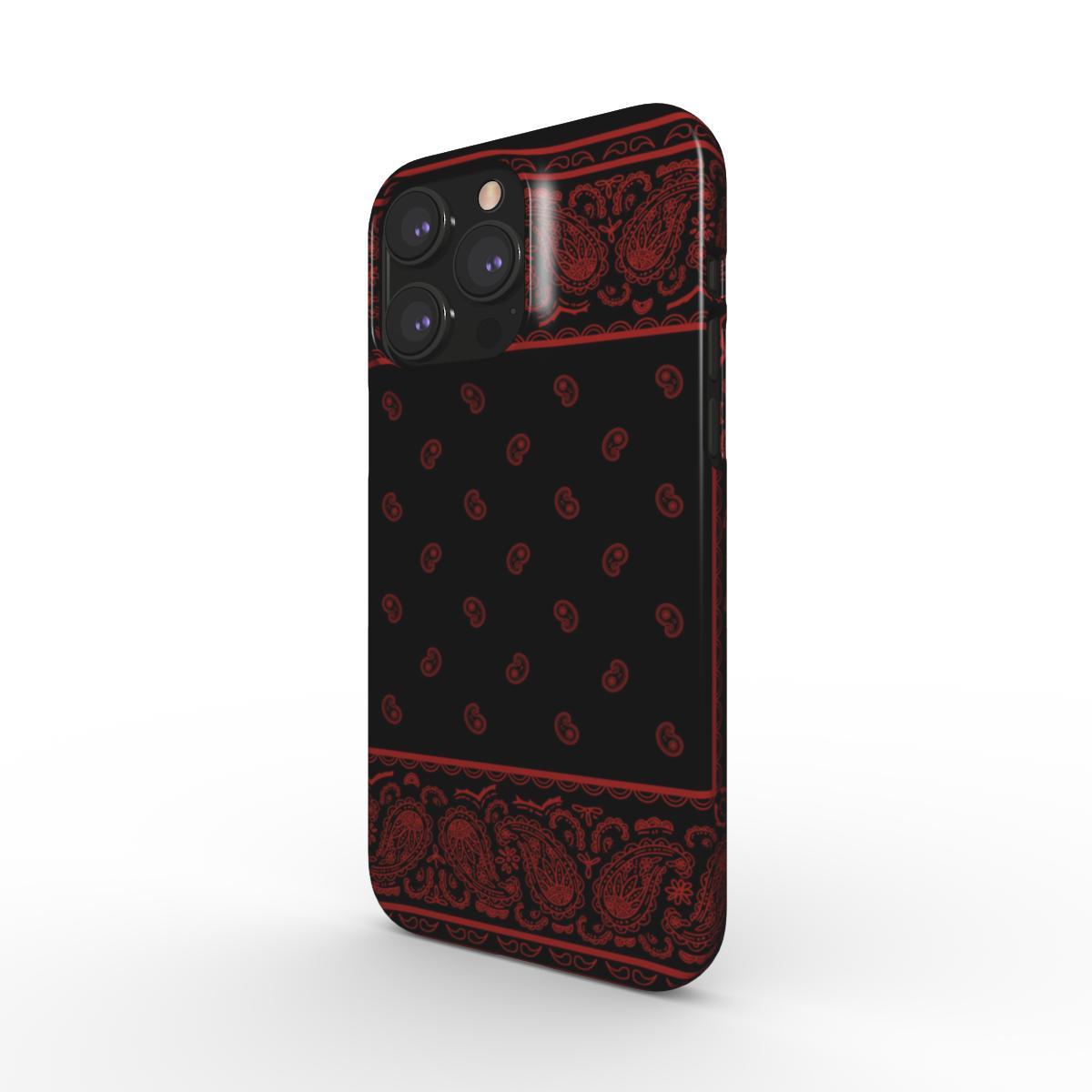 Black and Red Bandana Snap Phone Case