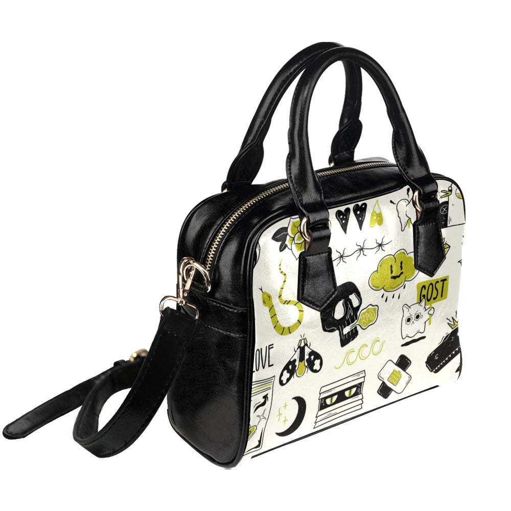 Old School Tattoo Elements Shoulder Handbag