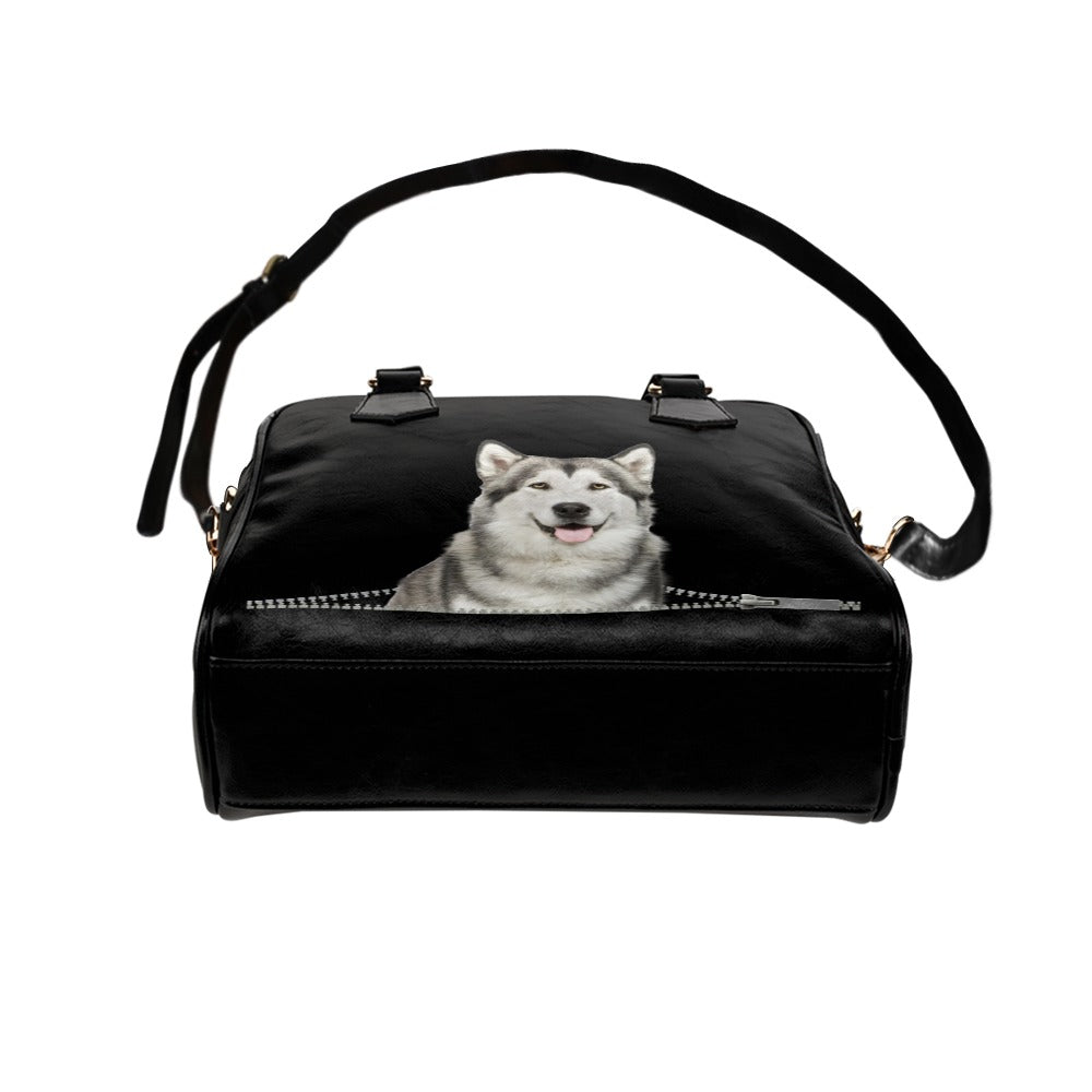 Alaskan Malamute Zip Shoulder Handbag