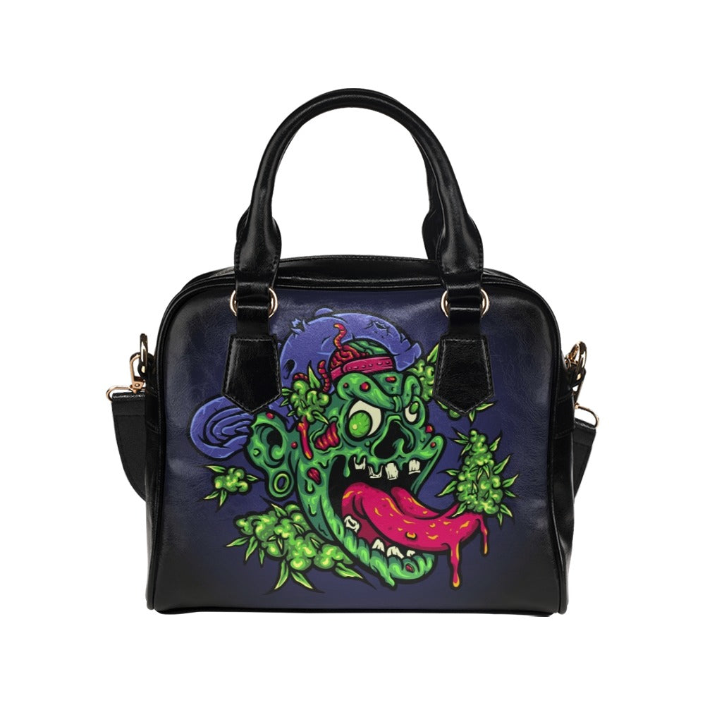 Cartoon Zombie Stoner 420 Shoulder Handbag