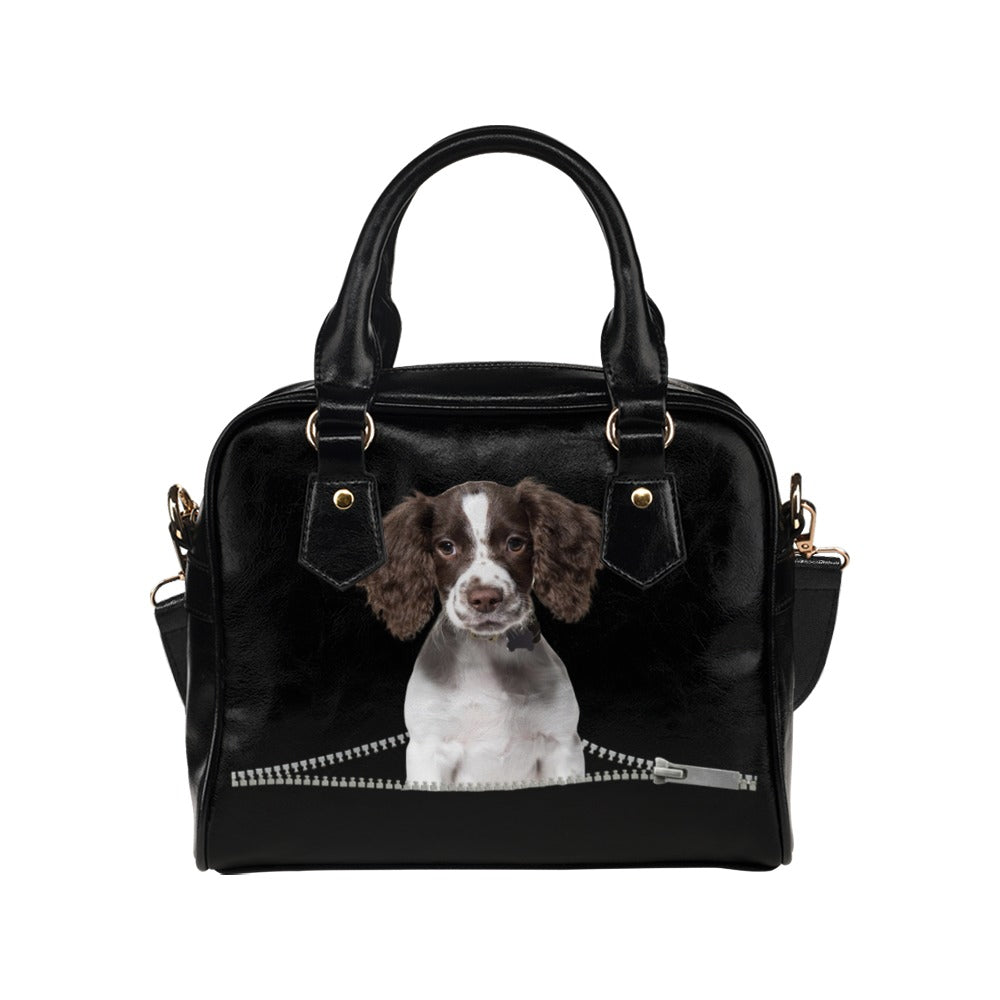 English Springer Spaniel Zip Shoulder Handbag