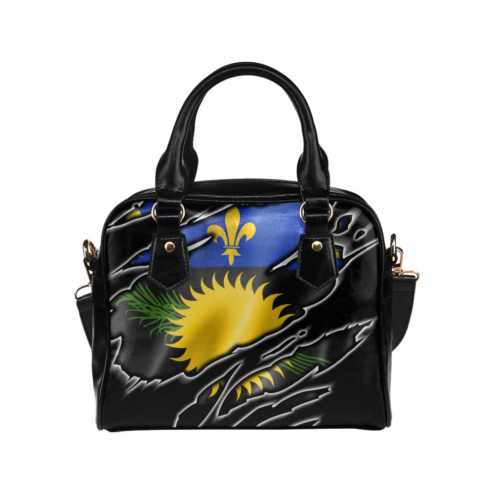 Flag Guadeloupe patriot love Shoulder Handbag