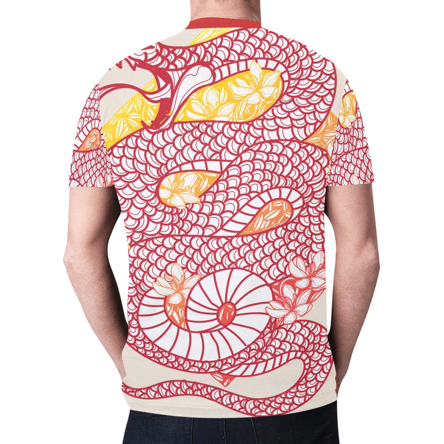 Tattoo Art Snake Flower New All Over Print T-shirt