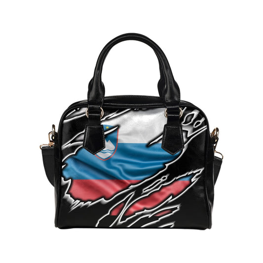 Flag Slovenia patriot love Shoulder Handbag