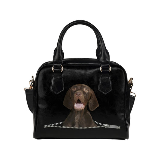 German Shorthaired Pointer Zip Shoulder Handbag