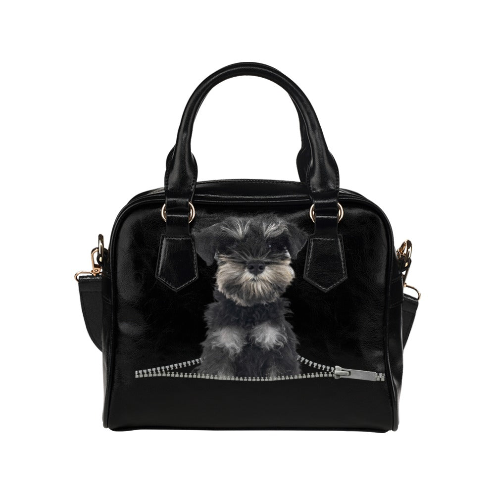 Miniature Schnauzer Zip Shoulder Handbag