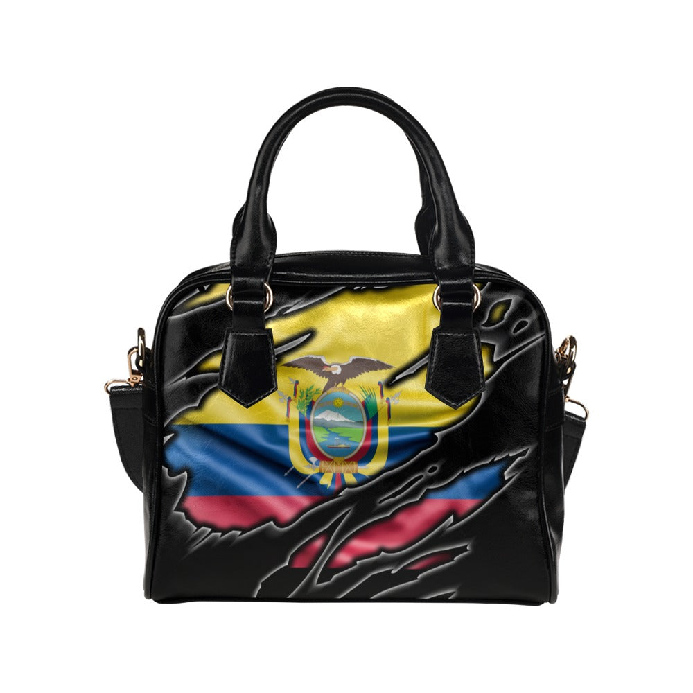 Flag Ecuador patriot love Shoulder Handbag