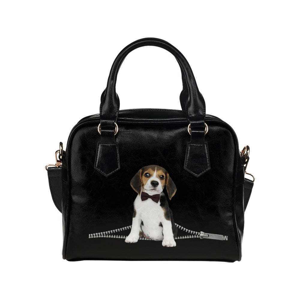 Beagle Zip Shoulder Handbag