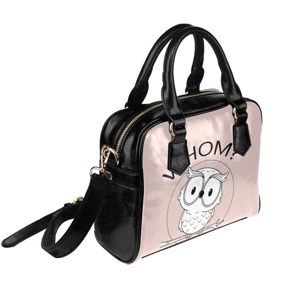 Whom Owl Funny Grammar Nerd Sarcastic Graphic Novelty Shoulder Handbag