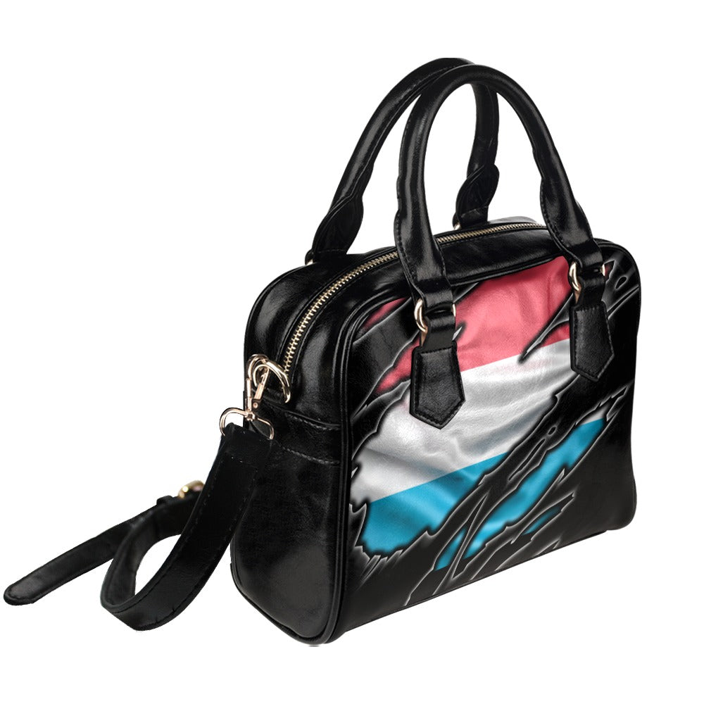 Flag Luxembourg patriot love Shoulder Handbag