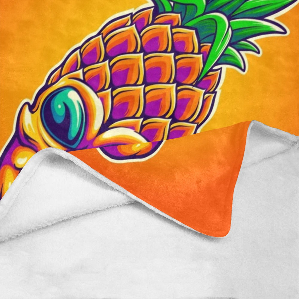 Alien Trippy Pineapple Summer Ultra-Soft Micro Fleece Blanket 60"x80"