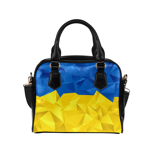 Abstract Ukraine Flag Shoulder Handbag