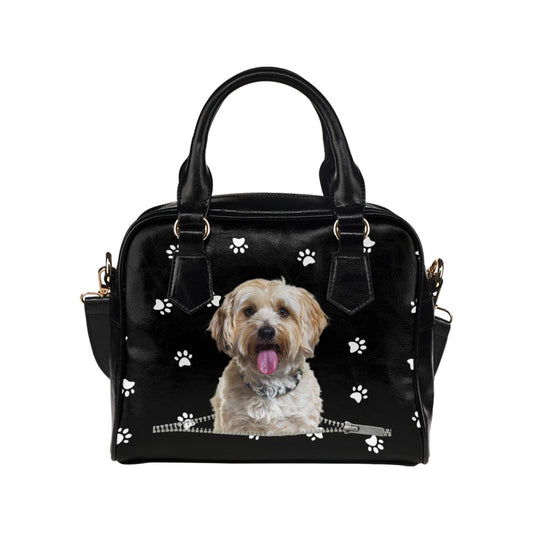 Havanese Zip Paws Shoulder Handbag