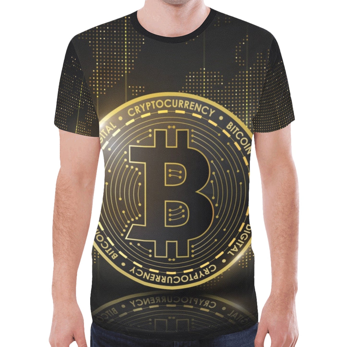 Bitcoin World Map New All Over Print T-shirt