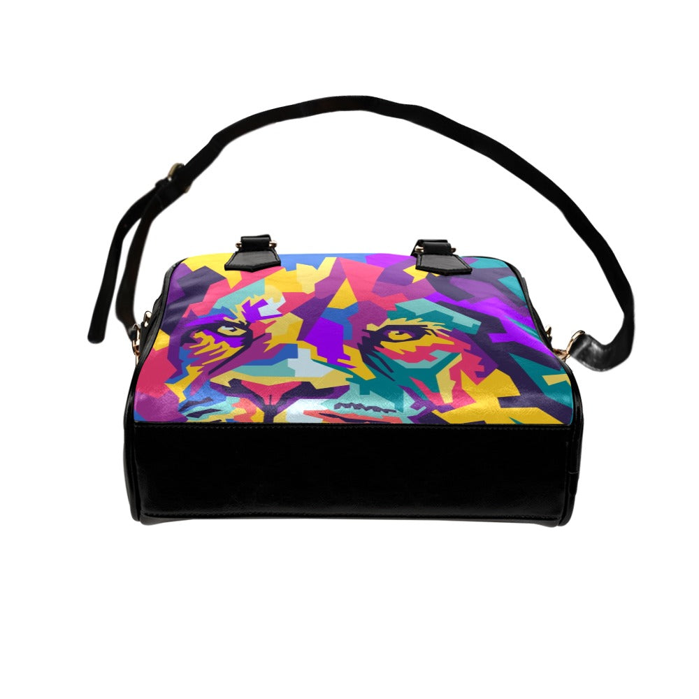 Lion Head Wpap Style Shoulder Handbag