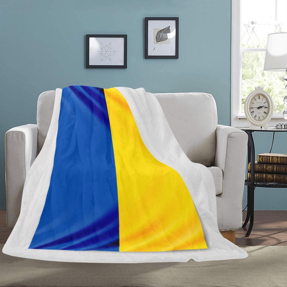 Hanging Flag  Ukraine Ultra-Soft Micro Fleece Blanket 60"x80"