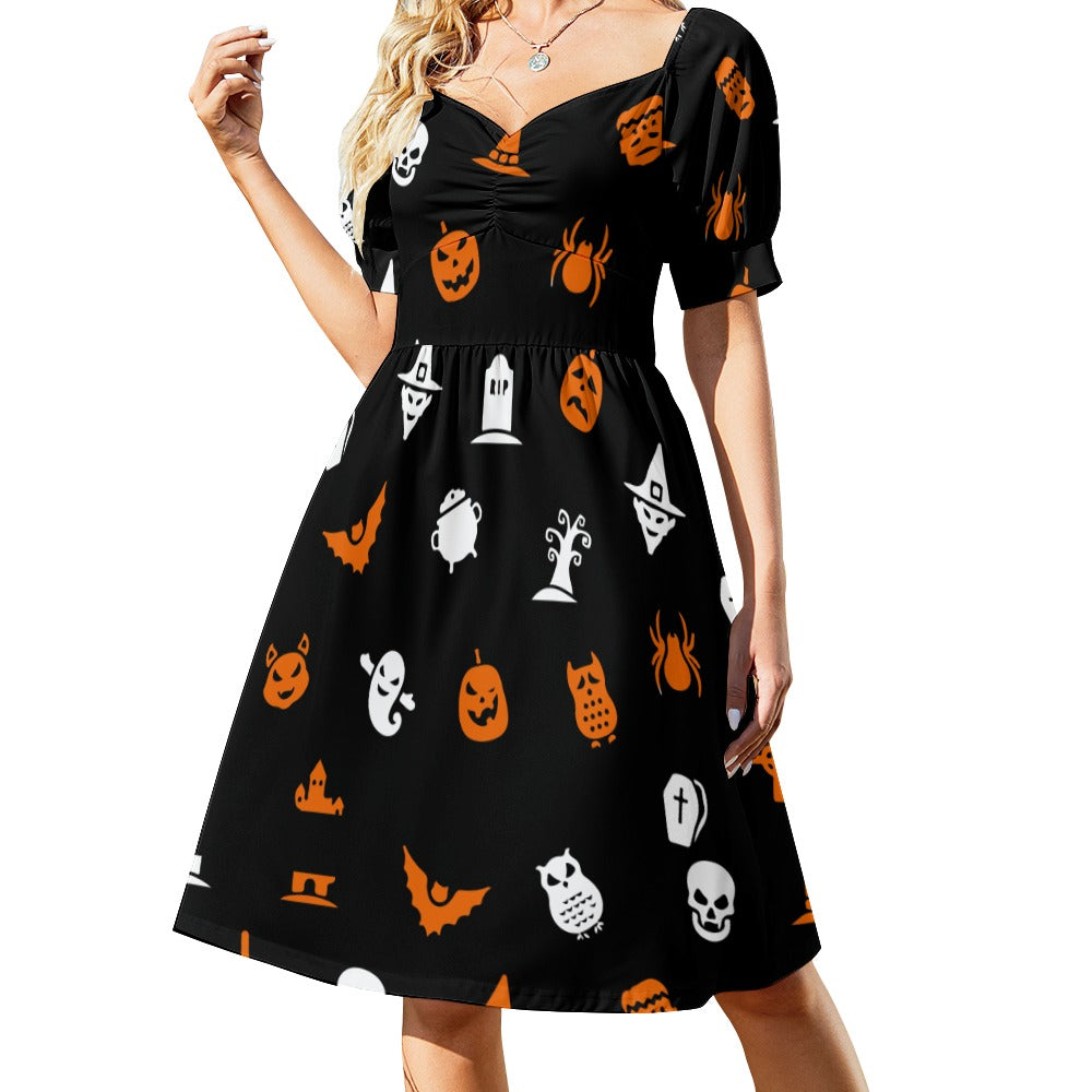 Gothic Halloween Sweetheart Dress