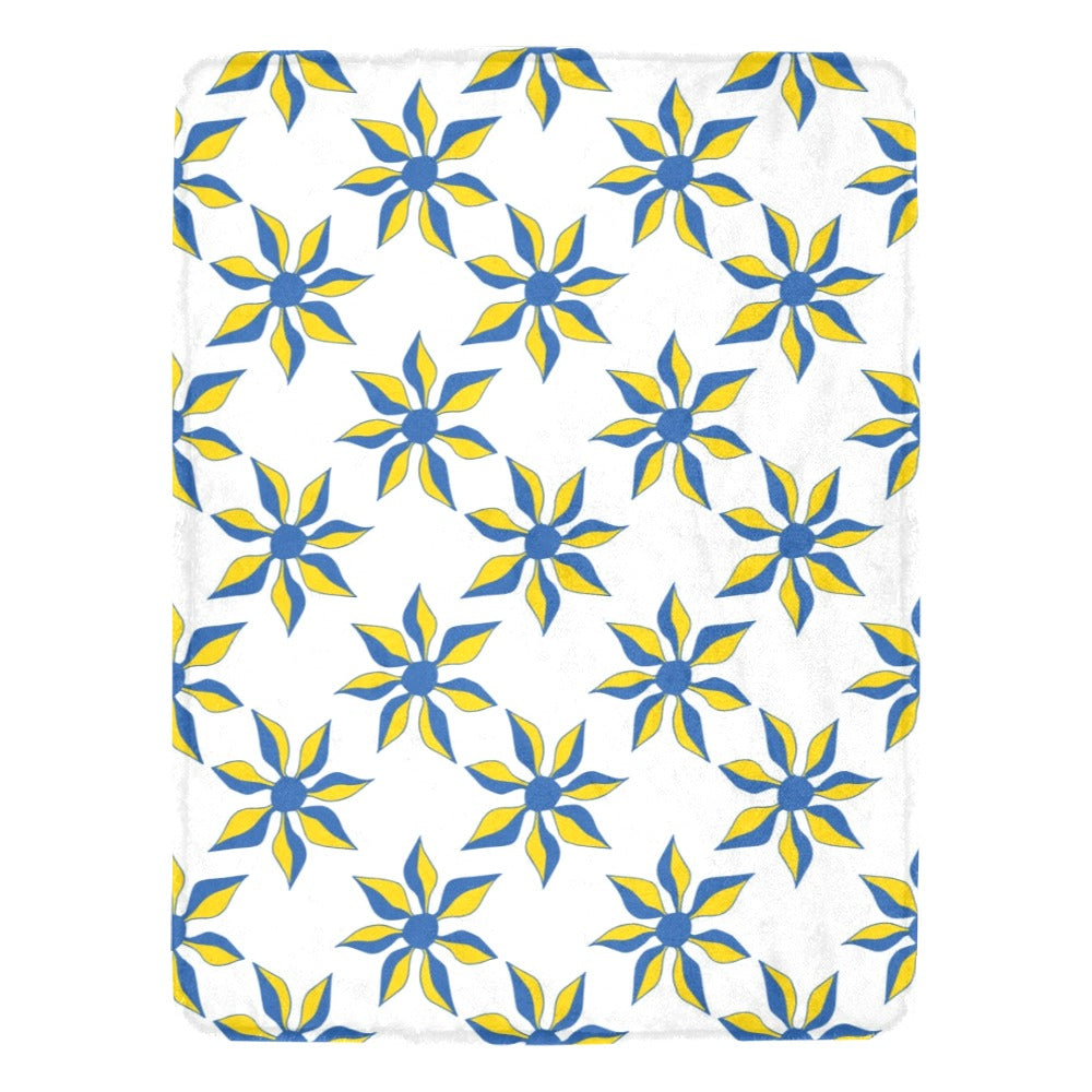 Ukraine Decorative Floral Pattern Abstract Background Ultra-Soft Micro Fleece Blanket 60"x80"