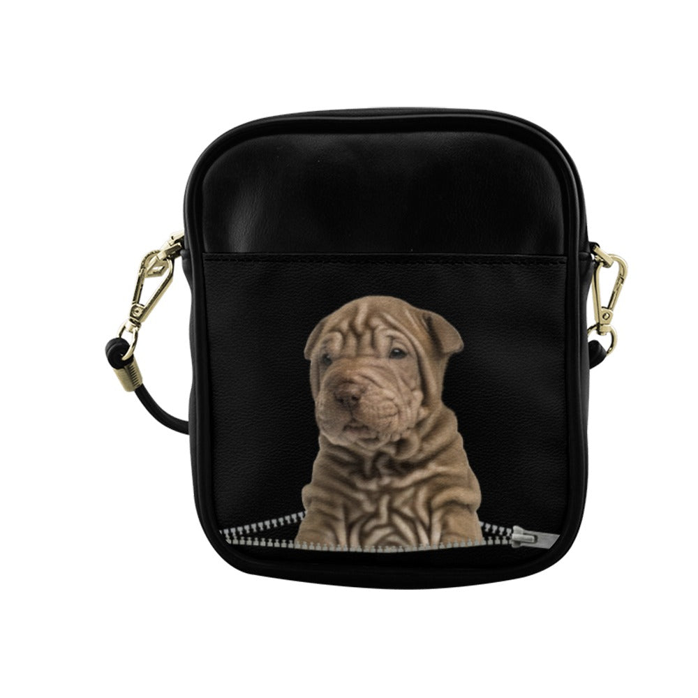 Shar Pei Zip Sling Bag