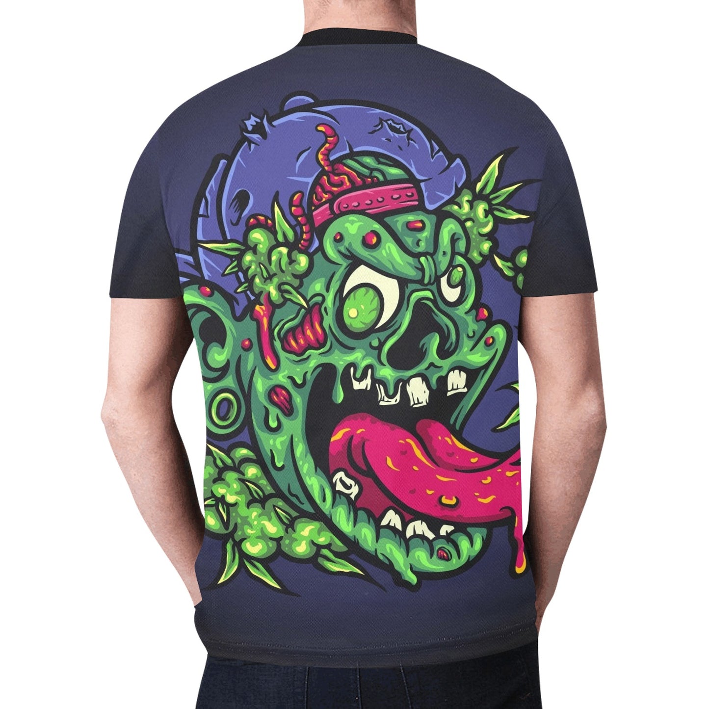 Cartoon Zombie Stoner New All Over Print T-shirt