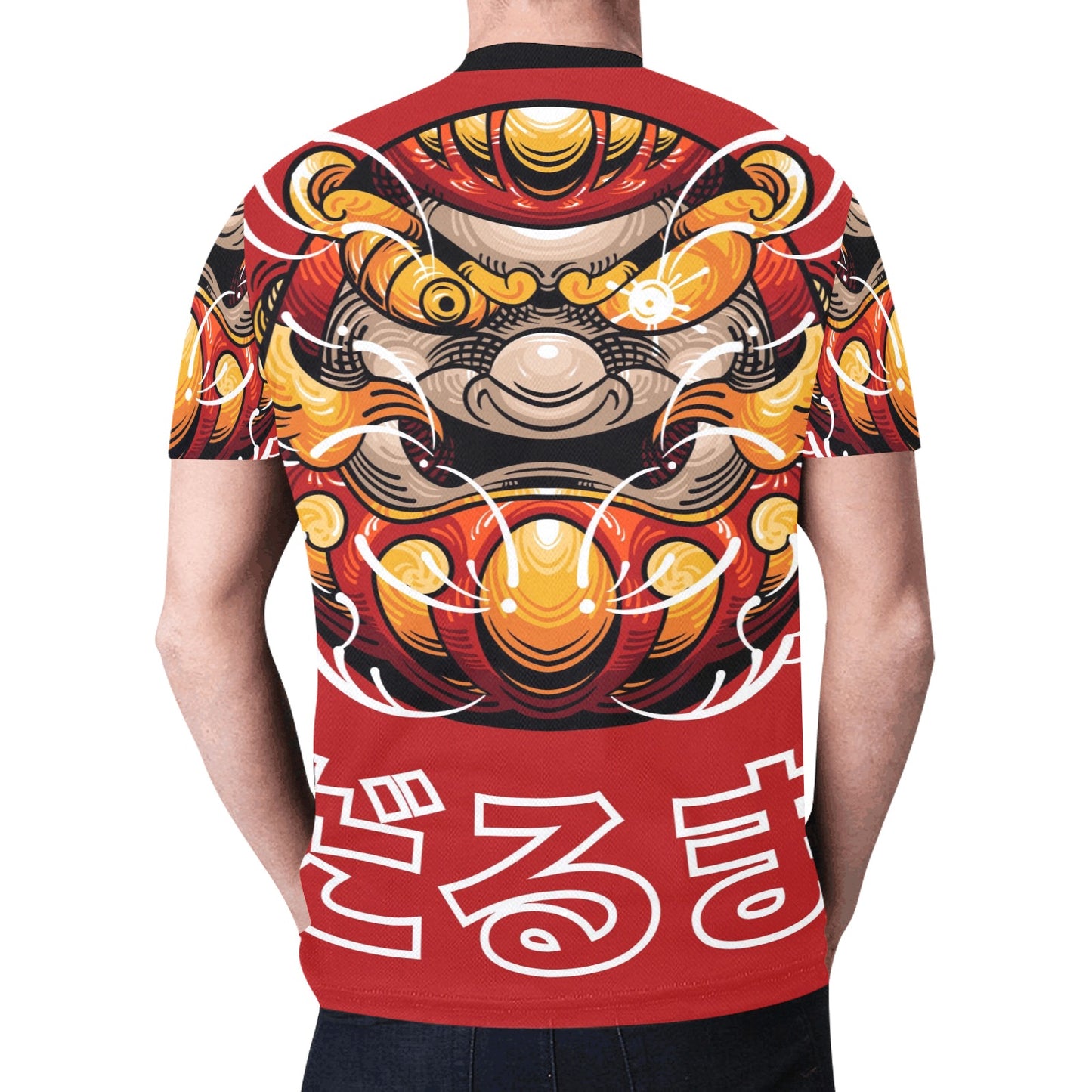 Demon Daruma Doll Japanese New All Over Print T-shirt