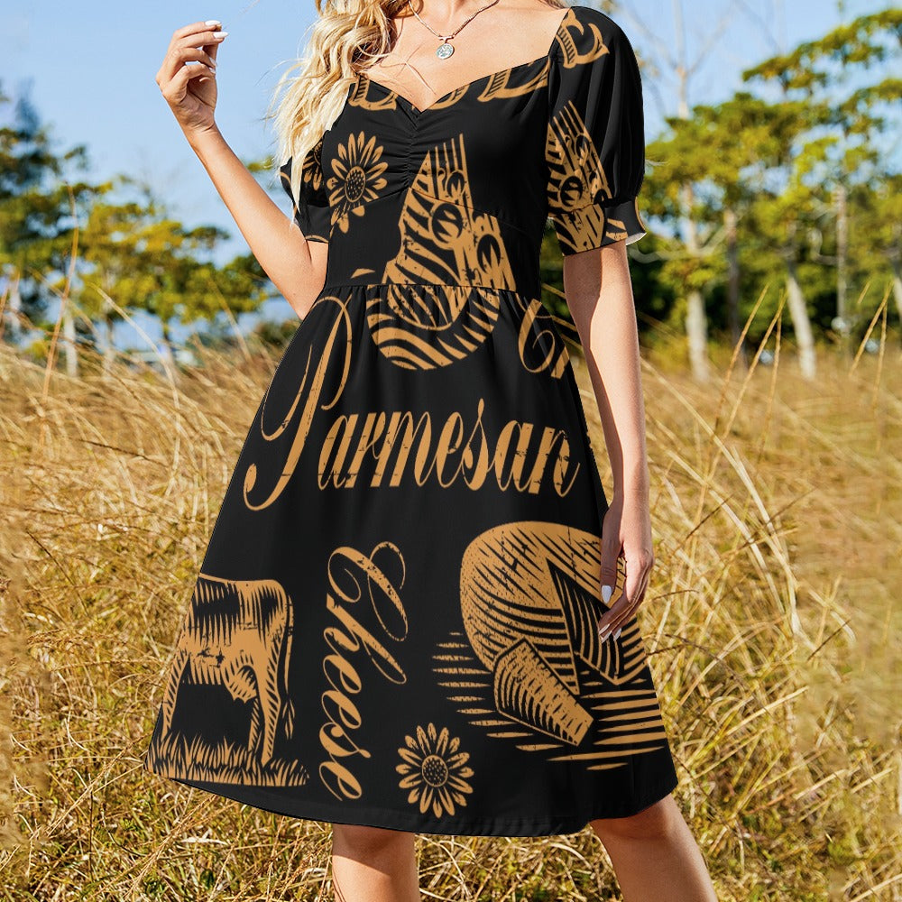 Vintage Cheese Parmesan Sweetheart Dress