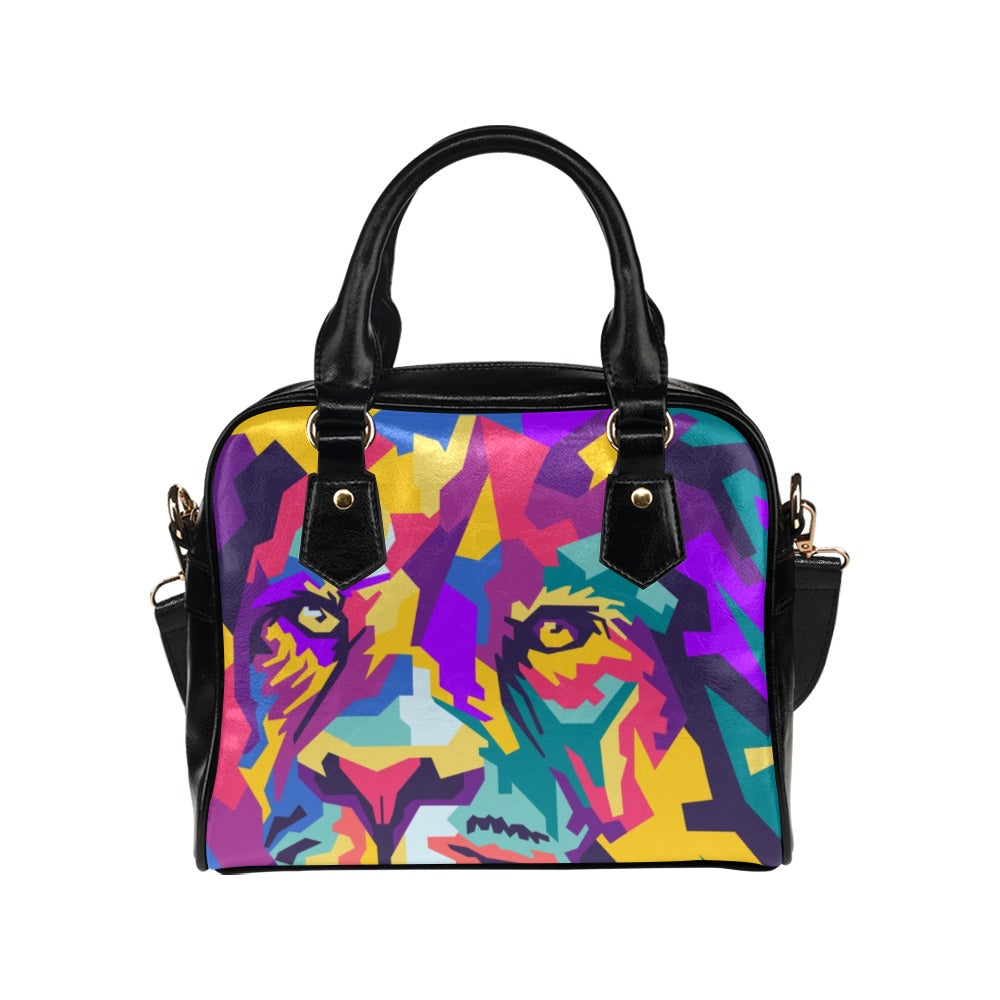 Lion Head Wpap Style Shoulder Handbag