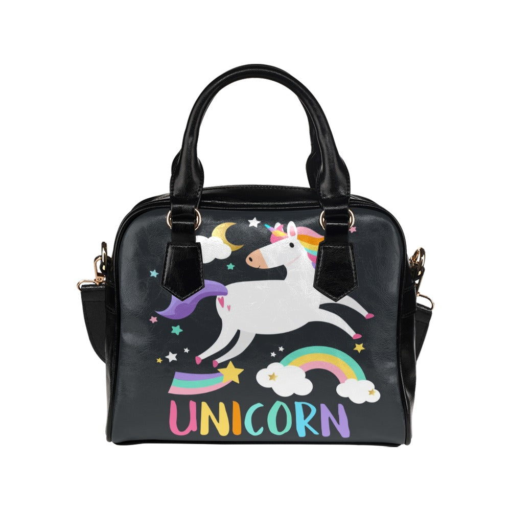 Unicorn Cute Clouds Friendly colors Shoulder Handbag