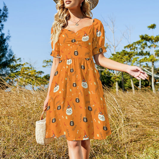 Halloween Cat Sweetheart Dress