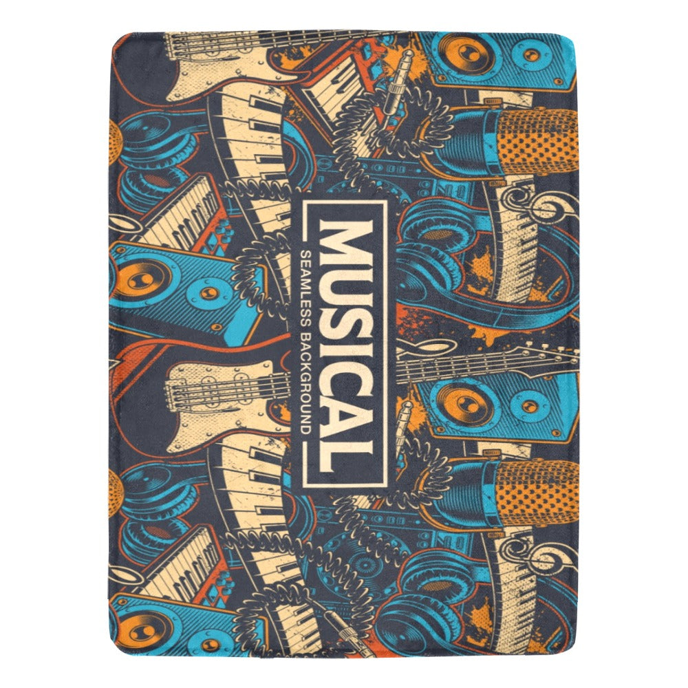 Musical Insrtuments Music Art Ultra-Soft Micro Fleece Blanket 60"x80"