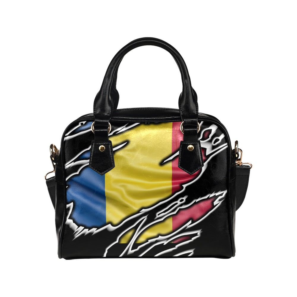 Flag Romania patriot love Shoulder Handbag