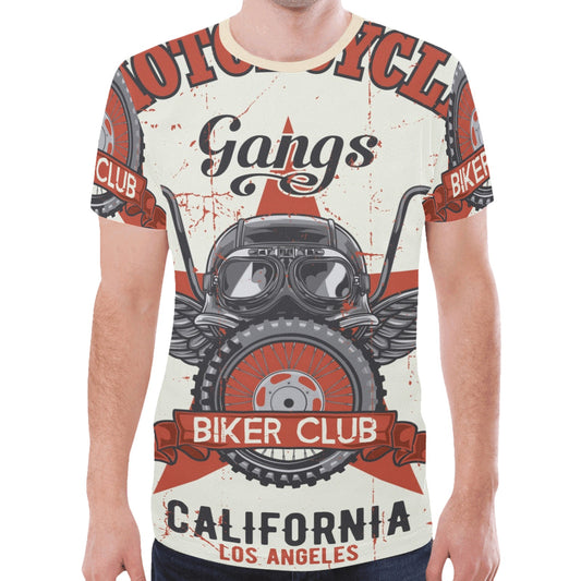 Motorcycle Theme Vintage New All Over Print T-shirt