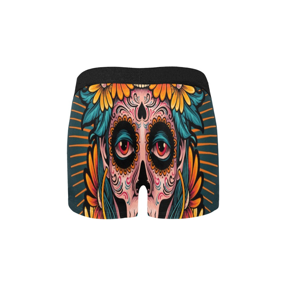 Muertos Girl Skull Men's All Over Print Boxer Briefs